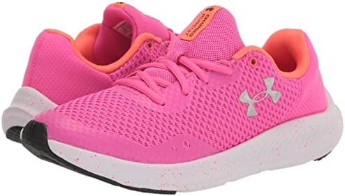 Under Armour Girls Charged Pursuit 3 Running Shoe, (600) Rebel Pink/After Burn/Iridescent, 4.5 Big Kid | Image 6