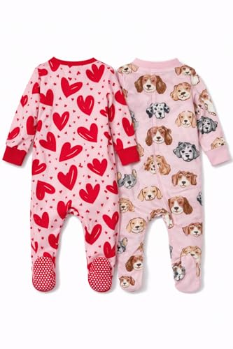 Image of TuddyBuddy Baby Girl's Cotton Printed Full Sleeves Sleepsuit /Footed Rompers for Baby Girl
