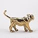SaiDian 1Pcs Exquisite Brass Lioness Figurine Vintage Gold Miniature Lion Statue Creative Small Animal Sculpture Decor for Home Desktop Displays Miniature Landscapes and Collectors