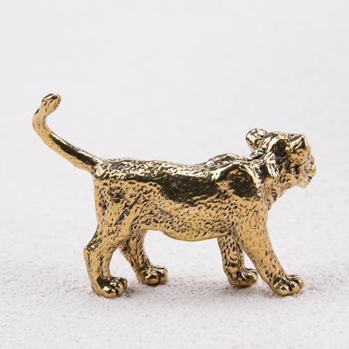 Figura de León Dorado de Latón Miniatura Decorativa miniatura 5