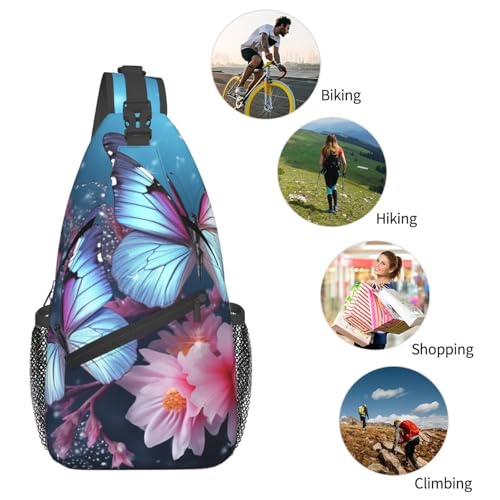 Bolso tipo sling unisex negro para viaje y senderismo miniatura 5