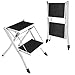 Escabeau 2 Marches Pliant Tabouret Acier Escabeau Pliable 2 Marches Échelle pour Cuisine