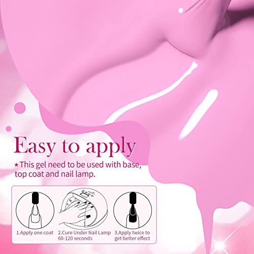 BORN PRETTY UV Nagellack Rosa, Shellac Gel Nagellack Weiß Pastell Schellac Nagellack UV LED Nagellack Farbgel für… – Bild 6