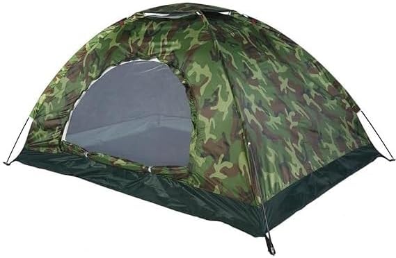 Niyam Easy Setup Portable and Foldable Military Design Polyester Dome Tent for Picnic Camping Outdoor Waterproof 6 Person Tent (Army Green, 200 x 250 x 150 cm)