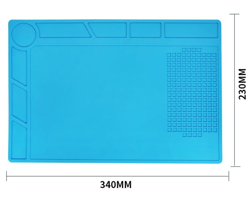 lötmatte,magnetfeldmatte,esd matte,Reparatur- und Lötmatte Silikon, 500°C Werkbankmatte,für die Reparatur von Uhren, Telefonen Laptops (34 * 23cm) – Bild 3