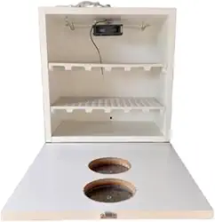 Chocadeira Pet Compacta Para 60 Ovos De Galinha Ou 180 De Codorna Com Controle De Temperatura Automático E Rolagem Dos Ovos Manual