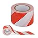 Produktbild Relaxdays Absperrband, reißfest, Warnband Rolle für Baustelle & Gefahren, PE, 80 mm x 200 m, Flatterband, rot-weiß, 1 Stück