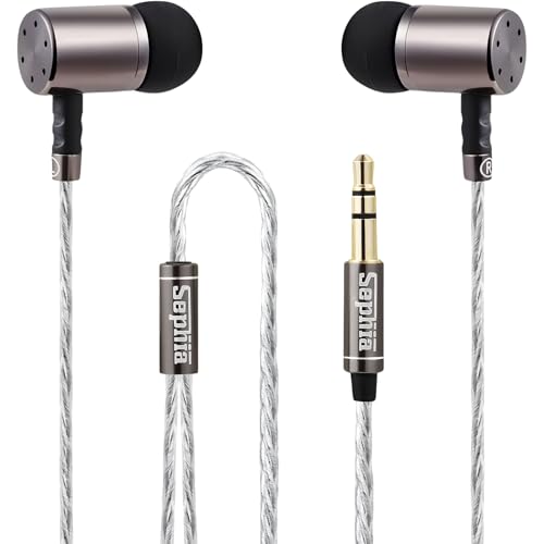Image of Sephia SP2040 Earbuds Wired in-Ear Headphones Noise Isolating Earphone Tips 3.9 Feet Long Tangle-Free Cord Case Heavy Bass 3.5mm Jack for Computers Laptops Tablets Smartphones