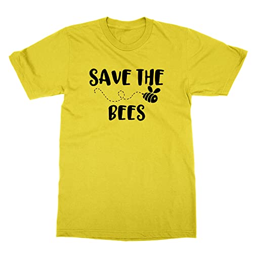 T-shirt Save The Bees jaune en taille S exprimez votre amour pour la nature