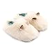 Tangzhan Chaussons en peluche doux en forme de cochon d'Inde, mignons pour la maison, les femmes, les couples, les chaussons d'intérieur chauds et moelleux