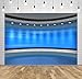 BELECO 9x6ft Fabric Blue News Studio Backdrop News Broadcast Hall News Room TV Show Program Background Business Study Portrait News Live Streaming Photo Studio Props