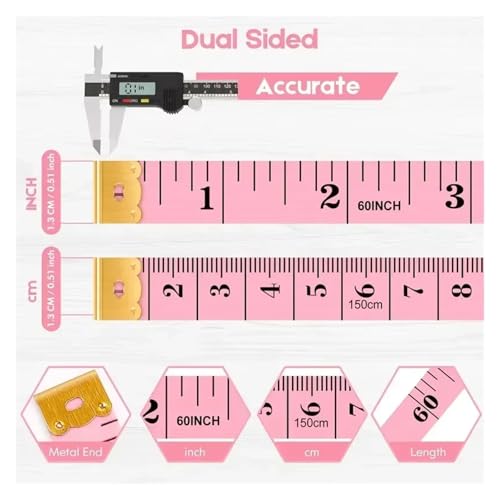 Cinta métrica de sastre 3m x 2.0cm Fibra blanca miniatura 6