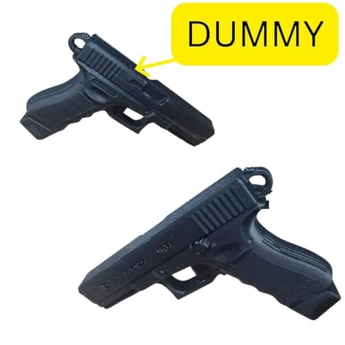 Image of Mini Gun Keychain With Holder Tactical Novelty Pistol Style Key Ring Clip Holster Accessory for Keys or Fob, Compact Gun Keychain Gift for Tactical EDC Fans