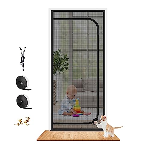 Upgraded Pet Screen Door with Zipper
