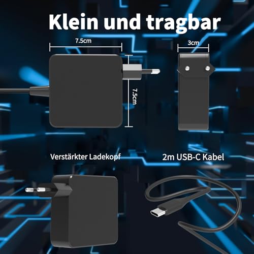 65W USB-C Laptop Oplader Kabel voor ASUS Zenbook, HP EliteBook, Lenovo Thinkpad, Dell, Huawei Matebook, Acer - Afbeelding 5