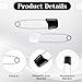 HJZHII 50Pcs Safety Pins for Diaper, 5.5CM Plastic Head Cloth Diaper Nappy Pins with Locking Closures Stainless Steel Pins for Clothes, Sewing, Craft Supplies, Black+White