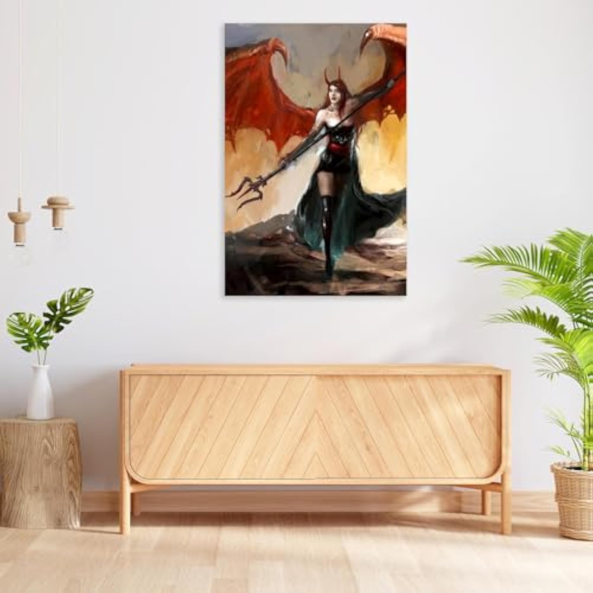 Devil Lady in Cold Hell Peel & Stick Vinyl Wall Sticker