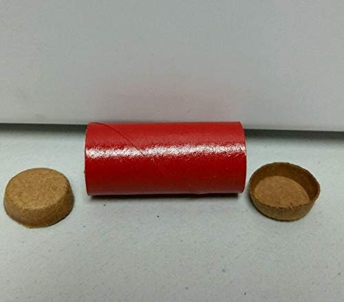 25 M80 Fireworks Gloss Red Pyro Tubes and End Plugs 9/16" x 1-1/2" x 1/16"