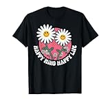 HAPPY MIND HAPPY LIFE Peace Love 60年代 70年代 グルーヴィーヒッピー Tシャツ