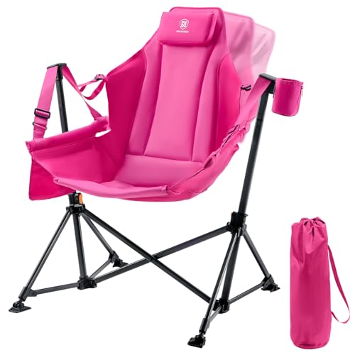EVER ADVANCED Padded Oversized Hammock Camping Chair, Compact Heavy Duty Swing Chair with...