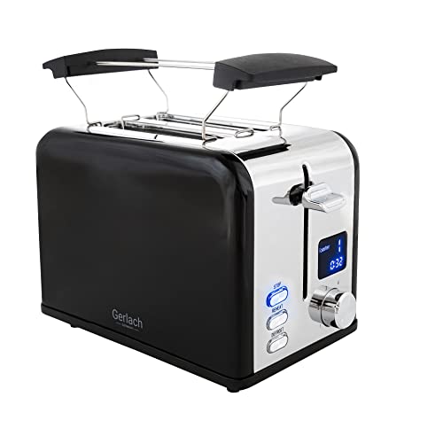 Gerlach GL 3221b Toaster mit LCD-Anzeige, 1100 W, Toaster mit breite Toastschlitze, Automatik-Toaster mit 3 Funktionen… – Bild 3