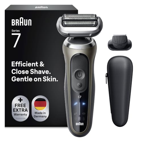 Braun Series 7 Rasoir électrique pour homme, avec autonomie de 60 minutes, embout de tondeuse de précision, rasoir sans…