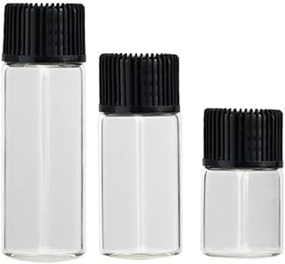 100 Pcs 2ML Clear Glass Vials with Screw Caps, Small Liquid Sample Vial, Leak-Proof Vial(2ML, Clear)