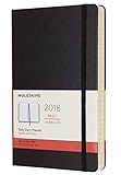 Moleskine 12 Month Daily Planner, Large, Black, Hard Cover (5 x 8.25)