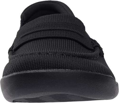 Image of WHITIN Women's Slip On Penny Loafers Wide Width | Comfortable Knit Flat Shoes