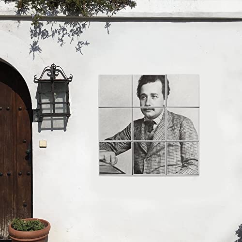 Carreaux Céramique Albert Einstein : Tableau Mural d'Exception 60x60cm - 3
