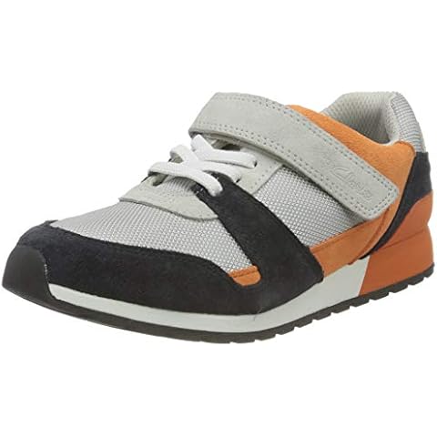 Clarks Retro Run K Girls' Sneakers in Light Grey Cover