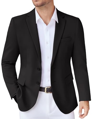 COOFANDY Men's Casual Knit Blazer Stretch Slim Fit Sport Coat Two Button Lightweight Suit Jackets