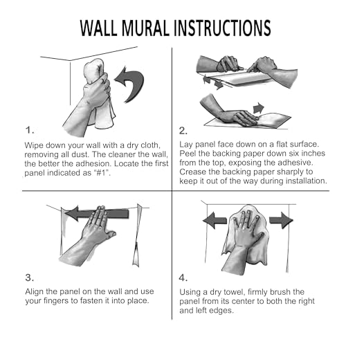 SIGNFORD Custom Wall Mural Prints with Your Photos Removable Wallpaper Personalized Wall Decorration for Bedroom Living Room - 48x168 inches