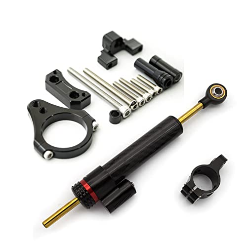Stabilisateur d'amortisseur de direction en fibre de carbone avec kit de montage en support en aluminium de 50 mm de serrage pour trottinette G-booster NICEDOLL