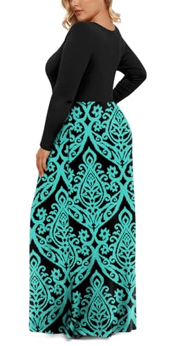 Image of LONGYUAN Women's Plus Size Maxi Dresses for Curvy Women Casual Long Dress XL-6XL