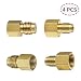 Produktbild 4 Stücke 6015 R134A Messing Kältemittelbehälter Adapter Zu R12 Fitting Adapter 1/2 Innengewinde Zu 1/4 Außengewinde Adapter Ventileinsatz Und 6014