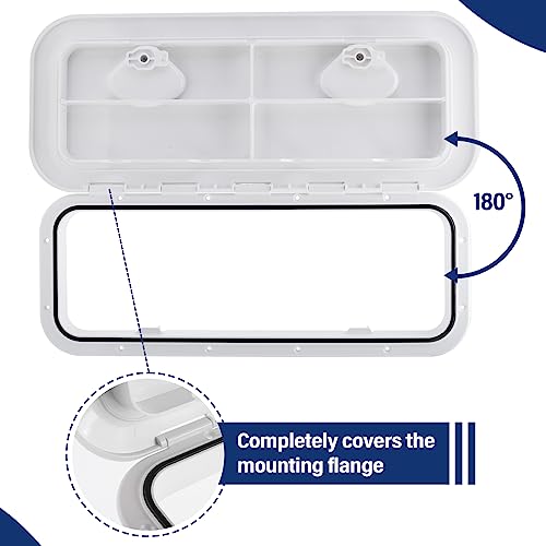 Image of NovelBee Marine Deck Access Hatch,Boat Hatch Lid 23.9 inch x 9.5 inch for Marine Caravan RV
