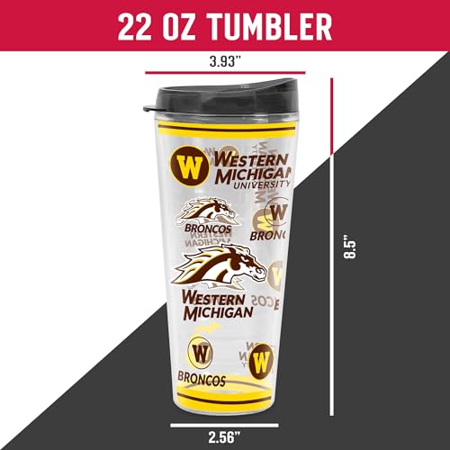 Image of Rico Industries NCAA College Double Wall Mayhem 16oz Or 20oz Tritan Tumbler W Lid