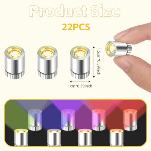 AUAUY 22 Stück Mini LED Lichter für Puppenhäuser, Micro LED Licht, Mini-Lichter zum Selbermachen, Mini-Lichter zum Basteln, Miniatur Lichter für Vitrinen, Spielzeug Bausteine