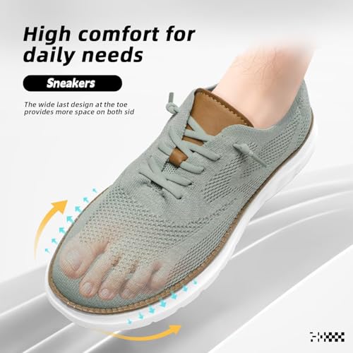 Image of Mens Casual Dress Shoes Fashion Mesh Oxfords Business Walking Work Sneakers Comfortable Lightweight Soft Sole