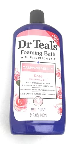 Dr Teal foaming Bath with Pure Epsom Salt Calm & Serenity Rose Es...