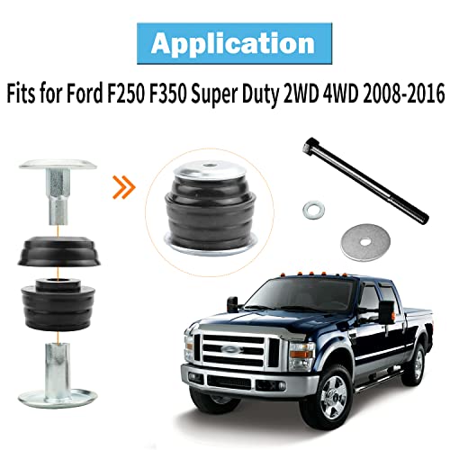 image for Bentolin KF04060BK Body Mount Bushing Kit Fits for 2008-2016 Ford F250