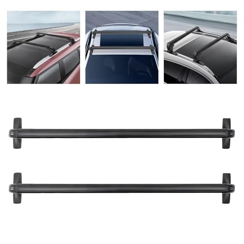 Barras techo universales de aluminio 100 cm con cerradura para llevar bicis y tablas de surf 6