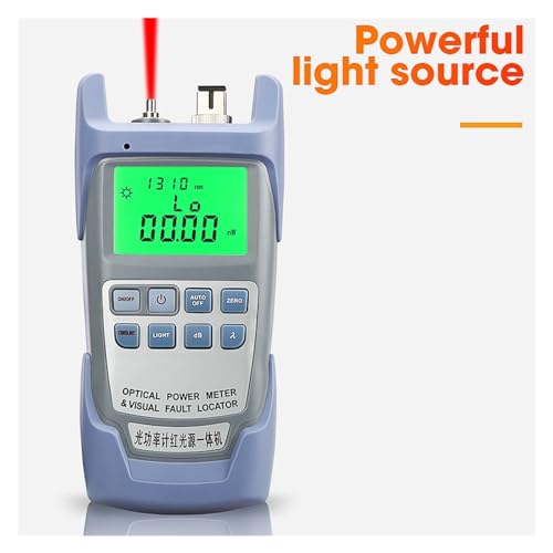 Medidor de potencia óptica digital y probador de fibra óptica portátil con láser de 20MW 9A 8