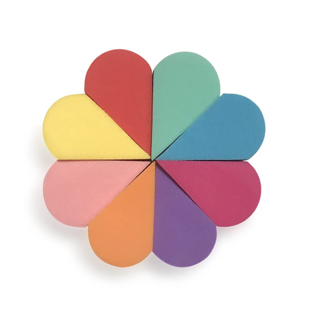 8PCS Makeup Sponges Face Paint Sponge Reusable Soft Petal Shape Sponge Makeup Blender for Foundation Creams and Powders