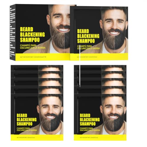 Natural Darkening Beard Blackening Color Shampoo (2Box/20Pcs)