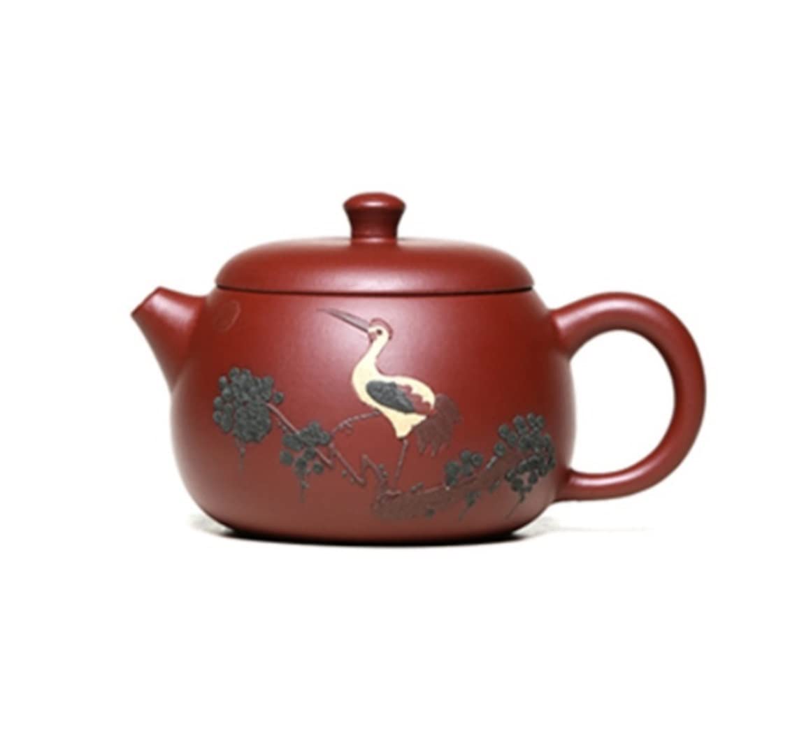 Habrur Theiere Fonte Théière Japonaise Théière 6 Oz/0,18 L Faite À La Main Originale Mine Dahongpao Théière Théière en Argile Violette Théière en Fonte Theiere Japonaise