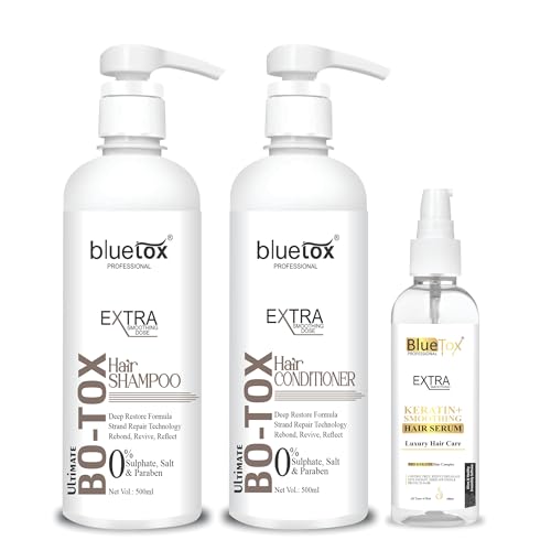 Image of HairTox shampoo and conditioner Combo with serum | sulfate and paraben free | Smoothens, Repairs & Adds Shine | HairTox Shampoo mask for Dry Damaged Frizzy & Chemically Treated Hair (500ML)