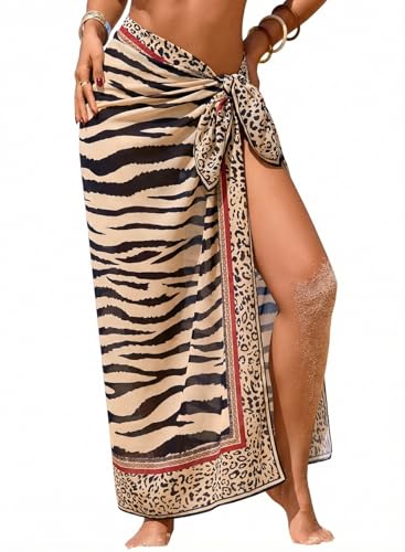 Herseas Women's Bathing Suit Cover Up High Slit Chiffon Wraps