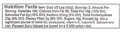 Crown Candy Peanut Log - 12 Individually Wrapped 3oz Peanut Logs Per Box